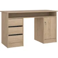 Tvilum Function Plus Schreibtisch 1 Tür + 3 Schubladen, Farbwahl:Jackson Hickory