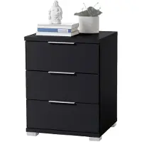 Die Möbelfundgrube Nachttisch schwarz 46 cm x 42 cm Nachtkästchen - UNIVERSAL