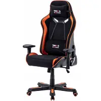 Die Möbelfundgrube Gaming Stuhl schwarz - orange verstellbar - GAME ROCKER