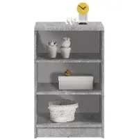 Die Möbelfundgrube Bücherregal Standregal Betonoptik - weiß 54 x 86 cm - 2 Einlegeböden - OPTIMUS