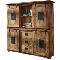 Massivart Highboard mit 4 Rolltüren Mango massiv 150 cm - EMANUEL
