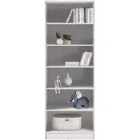 Die Möbelfundgrube Bücherregal Standregal weiß 72 x 198 cm - 5 Einlegeböden - OPTIMUS