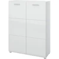 Die Möbelfundgrube Schuhschrank weiß hochglanz 90 cm x 120 cm - MERANO