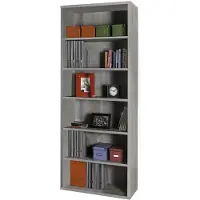 Die Möbelfundgrube Bücherregal Betonoptik 82 cm x 217 cm - 5 Böden - DISEGNO