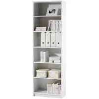 Die Möbelfundgrube Bücherregal Standregal weiß 60 x 202 cm - LILLY