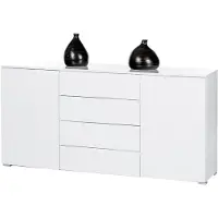 Die Möbelfundgrube Sideboard weiß hochglanz 165 cm 2-türig - SPICE