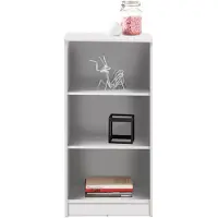 Die Möbelfundgrube Bücherregal Standregal weiß 54 x 111 cm - 2 Einlegeböden - OPTIMUS