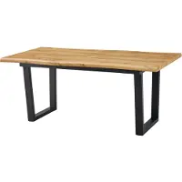 Die Möbelfundgrube Esstisch Baumkanten Optik ausziehbar - 180 cm Eiche - IRINA
