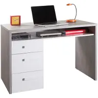 Die Möbelfundgrube Computerschreibtisch Betonoptik - weiß 113 cm - MIPIACE