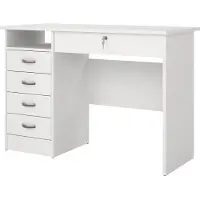 Dmora Schreibtisch - Weiß 48.5x109.3x75.6h cm