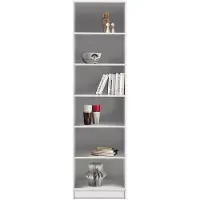 Die Möbelfundgrube Bücherregal Standregal weiß 54 x 198 cm - 5 Einlegeböden - OPTIMUS