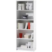 Die Möbelfundgrube Bücherregal Standregal weiß 60 x 172 cm - 4 Einlegeböden - LILLY