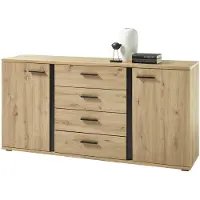 Die Möbelfundgrube Sideboard mit 4 Schubladen Artisan Eiche 170 cm - KANADA