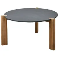 Brafab Domino Loungetisch Antrazit-Natur Durchm. 70 H41 cm 7393260058748