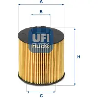 Ufi Kraftstofffilter 24.027.00 für FORD Fiesta Mk6 Schrägheck (JA8, JR8) Filtereinsatz