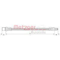 METZGER 4111154 Bremsschlauch für FIAT DUCATO Kasten (290) DUCATO Pritsche/Fahrgestell (290) DUCATO Kasten (280) DUCATO Pritsche/Fahrgestell (280)