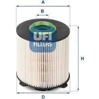Ufi Kraftstofffilter OPEL,CHEVROLET,SAAB 26.058.00 13263262,5818085 Leitungsfilter,Spritfilter