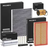 RIDEX Inspektionspaket Filterset für VW Transporter V Bus (7HB, 7HJ, 7EB, 7EJ, 7EF, 7EG, 7HF, 7EC) Multivan V (7HM, 7HN, 7HF, 7EF, 7EM, 7EN)
