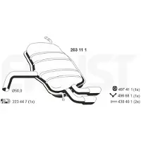 ERNST 203111 Endschalldämpfer für SKODA YETI (5L) Auspuff