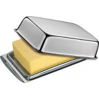 Cilio Kühlschrank-Butterdose Edelstahl Cilio Silber