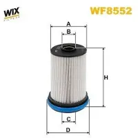 WIX FILTERS Kraftstofffilter WF8552 für FORD Mondeo V Kombi (CF) Filtereinsatz