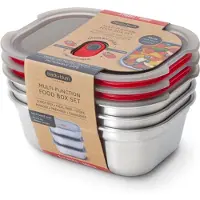Black+blum Frischhaltebox Meal Prep Small Grau (3er-Set)