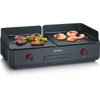 Severin SUAVE Plancha Grill PG 8569 aus Aluminium, schwarz