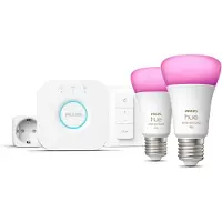 Philips Hue LED Leuchtmittel Starter-Set White & Color Ambiance E27 9 W GLO773706767