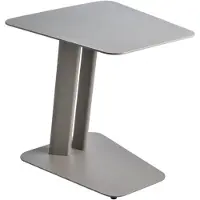 Brafab Gartenbeistelltisch Slide, aus pulverbeschichtetem Aluminium, modern, taupe, 50x45 cm