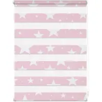 Lichtblick Doppelrollo blickdicht ohne Bohren Klemmbar, Anschraubbar Rosa 45 cm x 150 cm (B x L)