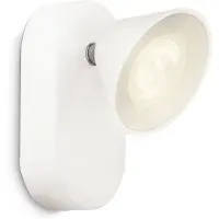 Signify myLiving 532803116 – Punkt-Licht (weiß, Innenraum, Surfaced Lighting Spot, Metall, IP20, Schlafzimmer, Wohnzimmer)