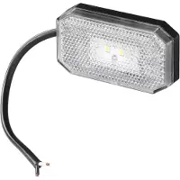 Northix Vordere Positionsleuchte 12/24V weiß 80 x 44 mm LED