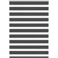 vidaXL Doppelrollo Schwarz 105x100 cm Stoffbreite 100,9 cm Polyester