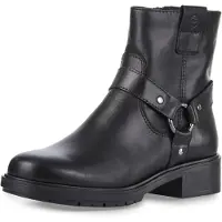 Tamaris Damen Winter Halbstiefel Schwarz mit Blockabsatz und Reißverschluss