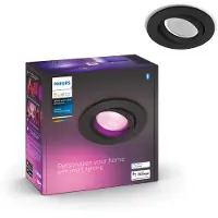 Philips Hue White and Color ambiance Centura Einbauspot, Bluetooth/Zigbee, Schwarz, LED, GU10, Multi, 2000 K