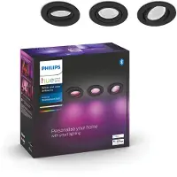 Philips Hue Centura Einbaustrahler White & Color - rund - Schwarz - 3er-Pack