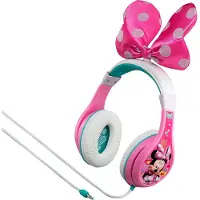 EKids – Disney Minnie Mouse Kopfhörer für Kinder mit Lautstärkeregler zum Schutz des Gehörs