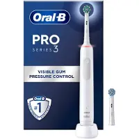 Oral-B 760857, Erwachsener, Rotierende-vibrierende Zahnbürste, Tägliche Pflege, Sensibel, Whitening, Weiß, 2 min, Weiß