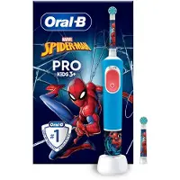 Oral-B Pro Kids, Kind, Vibrierende Zahnbürste, Tägliche Pflege, Super sensitive, Blau, Weiß, 2 min, 3 Jahr(e)