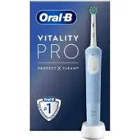 Oral-B Vitality Pro Elektrische Zahnbürste, 3 Putzmodi für Zahnpflege, Designed by , blau #Vi 1 St Zahnbürste