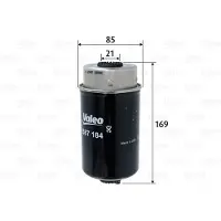 Valeo Kraftstofffilter 587184 für LAND ROVER Defender SUV (L316) Leitungsfilter