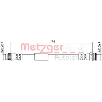 METZGER Autoteile Bremsschlauch [Hersteller-Nr. 4111843] für Peugeot, Citroën, Vauxhall, Opel