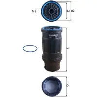 MAHLE ORIGINAL Kraftstofffilter CleanLine KC 652D