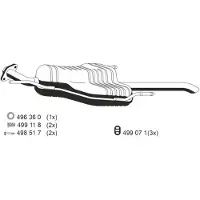 ERNST 054096 Endschalldämpfer für OPEL Astra G Limousine (T98) Auspuff