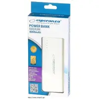 Esperanza EMP106WE Radium, 8000 mAh, Grau, Weiß