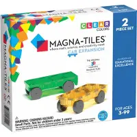 Magna-Tiles - Cars 2 Piece Expansion Set: Green & Yellow (90216)