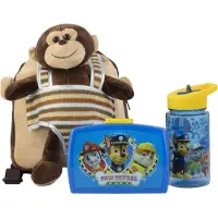 POS Plüschrucksack Max Monkey Boy mit Brotdose und Trinkflasche