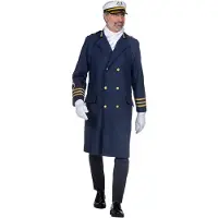 Coppens Kapitäns Jacke, lang, blau