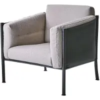 Brafab Gartensessel Delux von aus Edelstahl und Stoff, modern mit Kissen, schwarz-beige