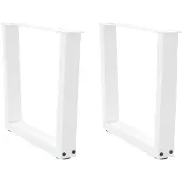 vidaXL Couchtischbeine V-Form 2 Stück Weiß 60x(42-43,3) cm Stahl